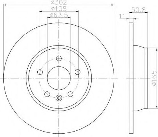 Дисковый тормоз 8DD355118841 HELLA