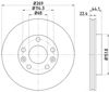 Диск тормозной передний 8DD355122431 HELLA