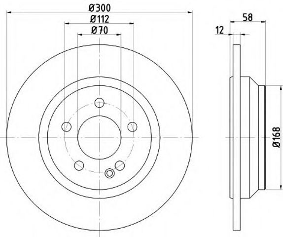 Задний дисковый тормоз 8DD355122441 HELLA