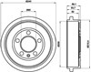 Задний барабан 8DT355300371 HELLA