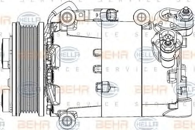 Компрессор хладагента 8FK351334431 HELLA