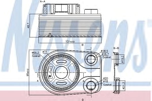 Радиатор масляный dacia  duster (10-) 1.5 dci (пр-во nissens) 90705