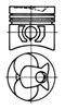 Поршня на 1 цилиндр, STD 93444600 KOLBENSCHMIDT