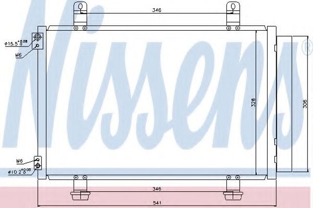 Трубопроводы и радиатор кондиционера 940079 NISSENS