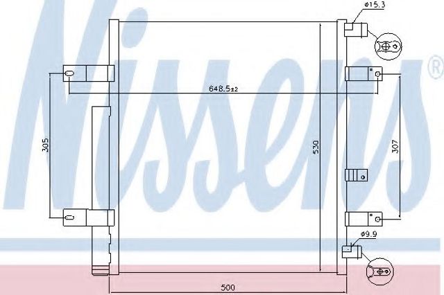 Конденсатор кондиционера 940094 NISSENS