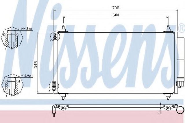 Радиатор охлаждения кондиционера 940146 NISSENS