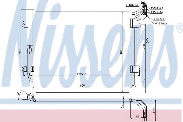 Конденсатор кондиционера 940256 NISSENS