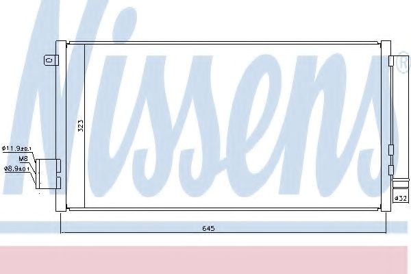 Радиатор охлаждения кондиционера 940395 NISSENS
