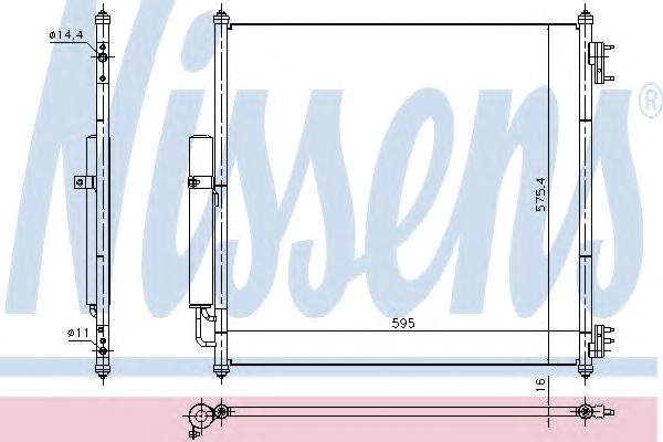 Конденсатор системы охлаждения 940408 NISSENS