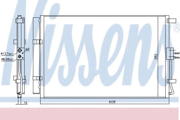 Трубопроводы и радиатор кондиционера 940573 NISSENS
