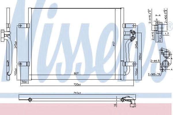 Трубопроводы и радиатор кондиционера 940585 NISSENS
