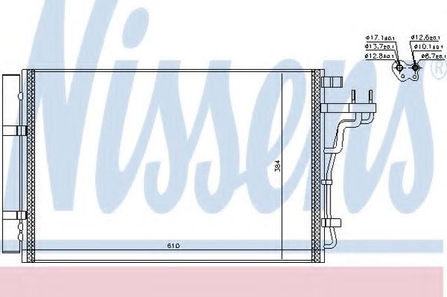 Конденсатор кондиционера 940607 NISSENS