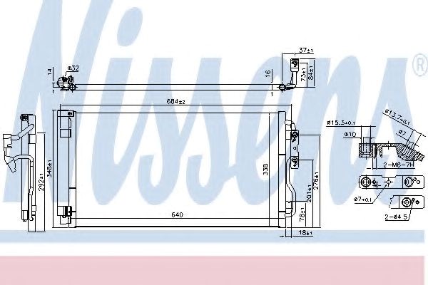 Конденсатор кондиционера 940628 NISSENS