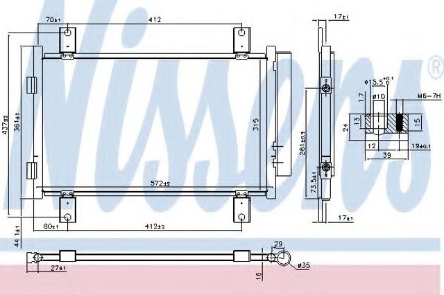 Радиатор кондиционера 940635 Nissens