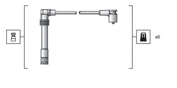 Провода высокого напряжения 941318111162 MAGNETI MARELLI