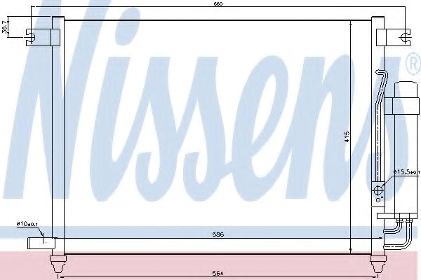 Радиатор охлаждения кондиционера 94641 NISSENS