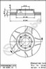 Передний тормозной диск 9528575 BREMBO