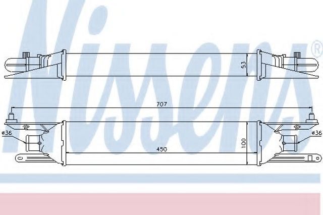 Охладитель наддувочного воздуха 96604 NISSENS