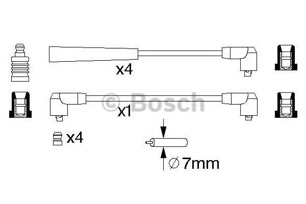 Bosch b719 дроти високого напруги skoda forman, favorit 1,3 88-98 986356719