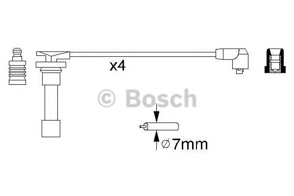 Bosch b776 дроти високого напруги 4 шт. honda/rover 986356776