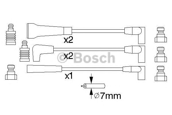 Bosch b780 дроти високого напруги 5шт. renault 21 1,7 86-95 986356780