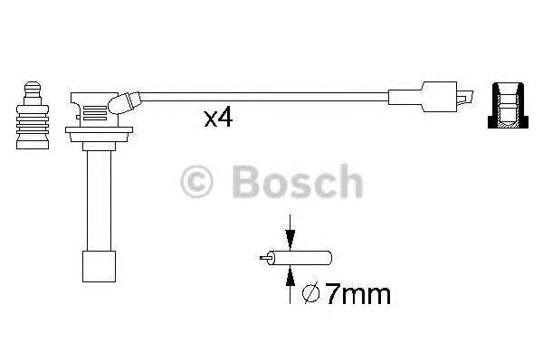 Bosch дроти високого напруги (пвн) suzuki swift 1.6 986356810