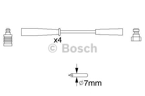 Bosch b817 дроти високого напруги (d50/40/40/40) renault laguna volvo s40/v40 (4шт) 986356817