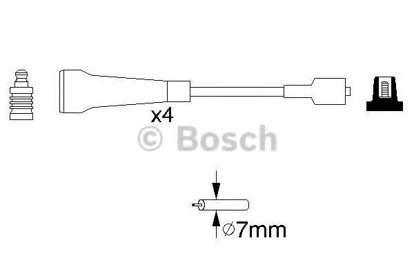 Bosch b967 дроти високого напруги 4шт. renault 2,0i: megane, scenic 986356967