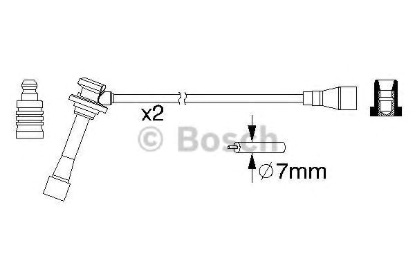 Bosch b203 дроти високого напруги sportage 2,0 -03. 986357203