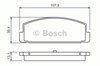 Задние колодки 986424295 BOSCH