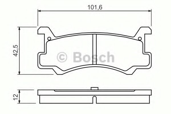 Bosch mazda колодки гальм. задні 323 1,6gt -93, mx-3/mx-5 986460080
