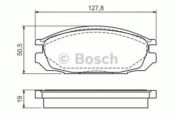 Bosch гальмівні колодки диск. задн.nissan patrol 2.8td/4,2i 986461133