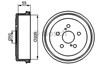 Барабан тормозной задний 986477139 BOSCH