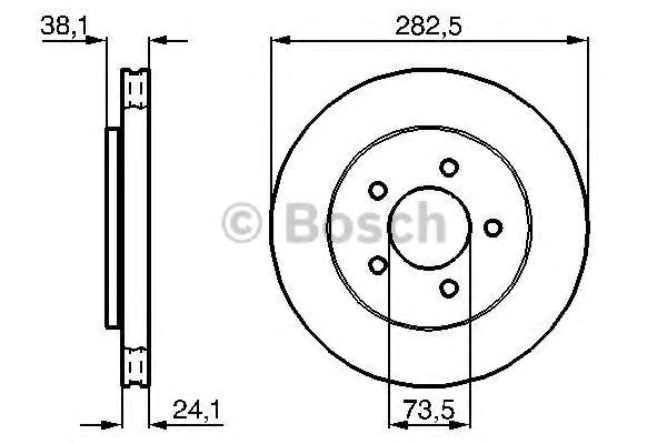 Bosch  гальмівний диск передн. voyager iii /-abs/ 986478109