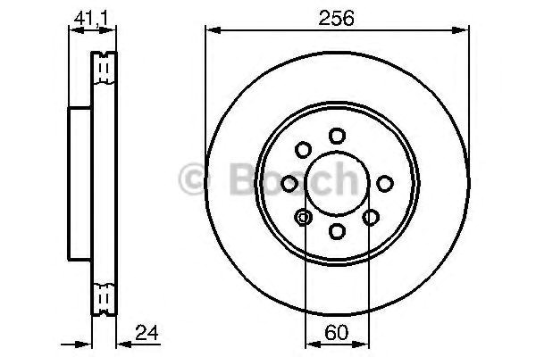 Bosch daewoo диск гальмівний передній nubira 1.6,2.0 16v 97- 986478286