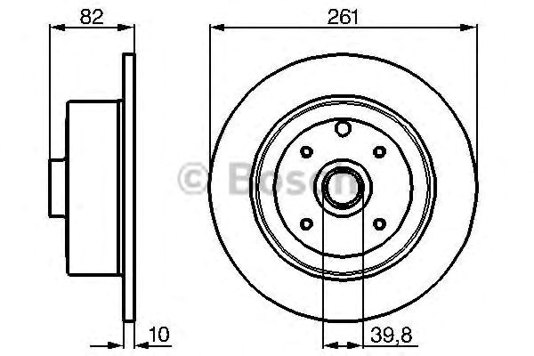 Bosch opel диск гальмівний задній kadett e,vectra a 2.0 87- 986478328