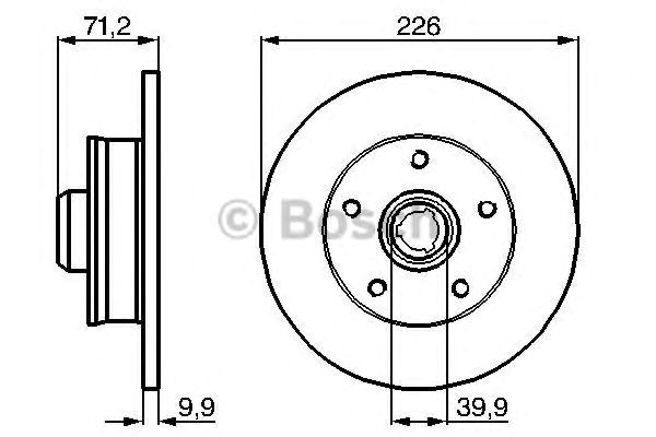 Bosch vw диск гальмівний задній corrado 91- 226 10 8 986478332