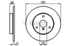 Тормоз дисковый передний 986478479 BOSCH