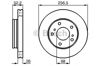 Диск тормозной передний 986478485 BOSCH