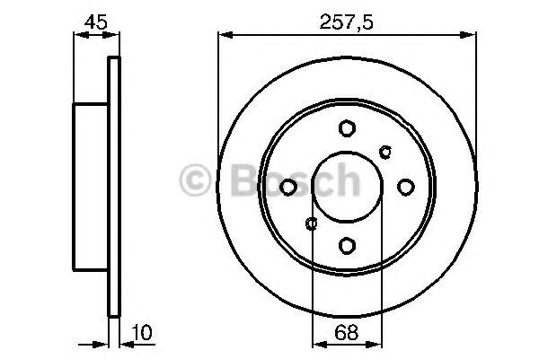 Bosch nissan диск гальмівний задній primera 2.0 90- 986478564