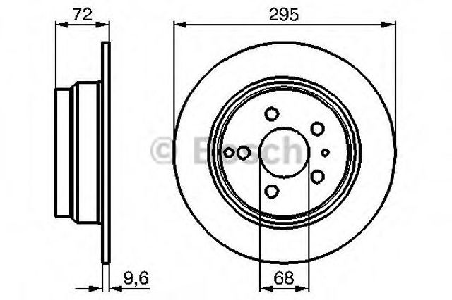 Bosch диск гальмівний volvo 850,s70, 986478628