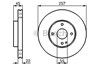 Тормоз дисковый передний 986478638 BOSCH