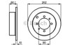 Дисковый тормоз 986478655 BOSCH