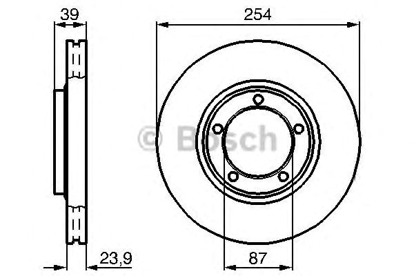 Bosch диск гальмівний передн.mitsubishi l300/400,space gear 986478714