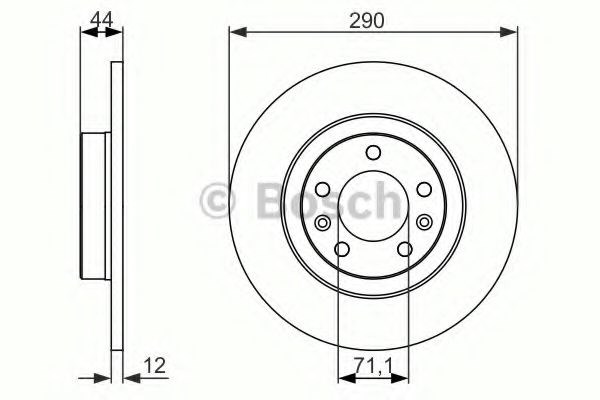 Bosch диск гальм. задн. peugeot 508 986479130