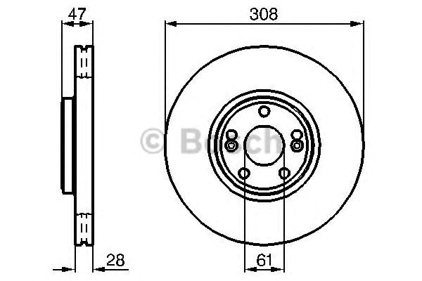 Bosch renault диск гальм. передн.laguna 01- 986479199