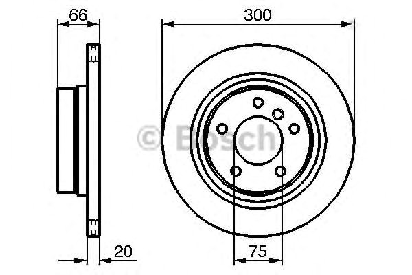 Bosch диск гальмівний задн вент. bmw 116-120, 318-328 (30020) 986479218