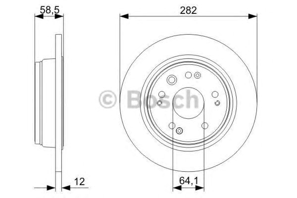 Bosch honda диск гальм. задній fr-v 04- 986479361