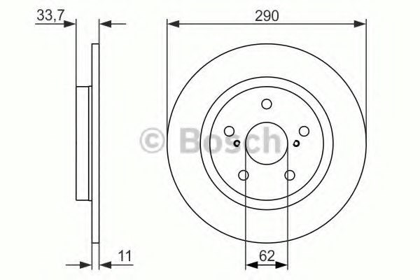 Bosch диск гальм. задн. toyota avensis 09- 986479656