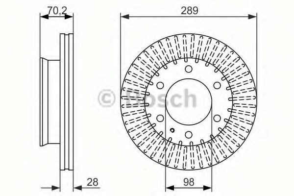 Передний тормозной диск 986479711 BOSCH